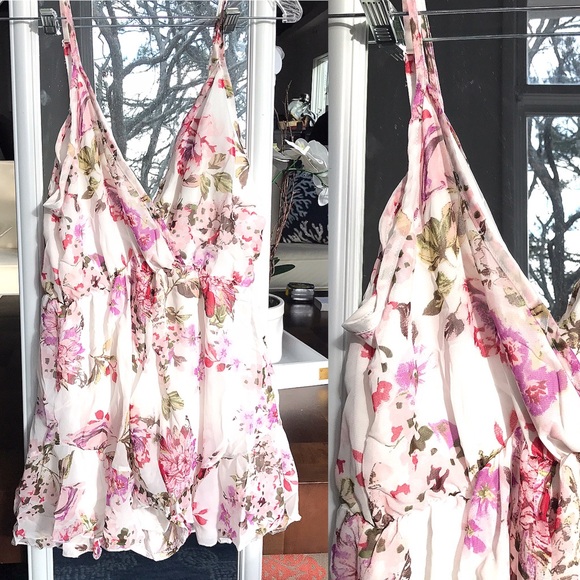 ‼️LAST ONE, Size S 👉🏼 Pink Floral Romper 🌸🌿 - Picture 6 of 8